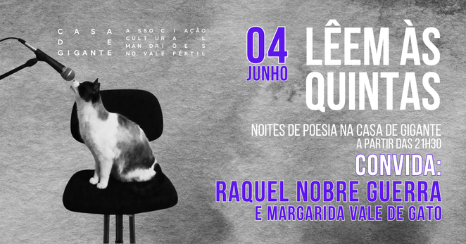 Lêem Às Quintas convida: Raquel Nobre Guerra e Margarida Vale de Gato